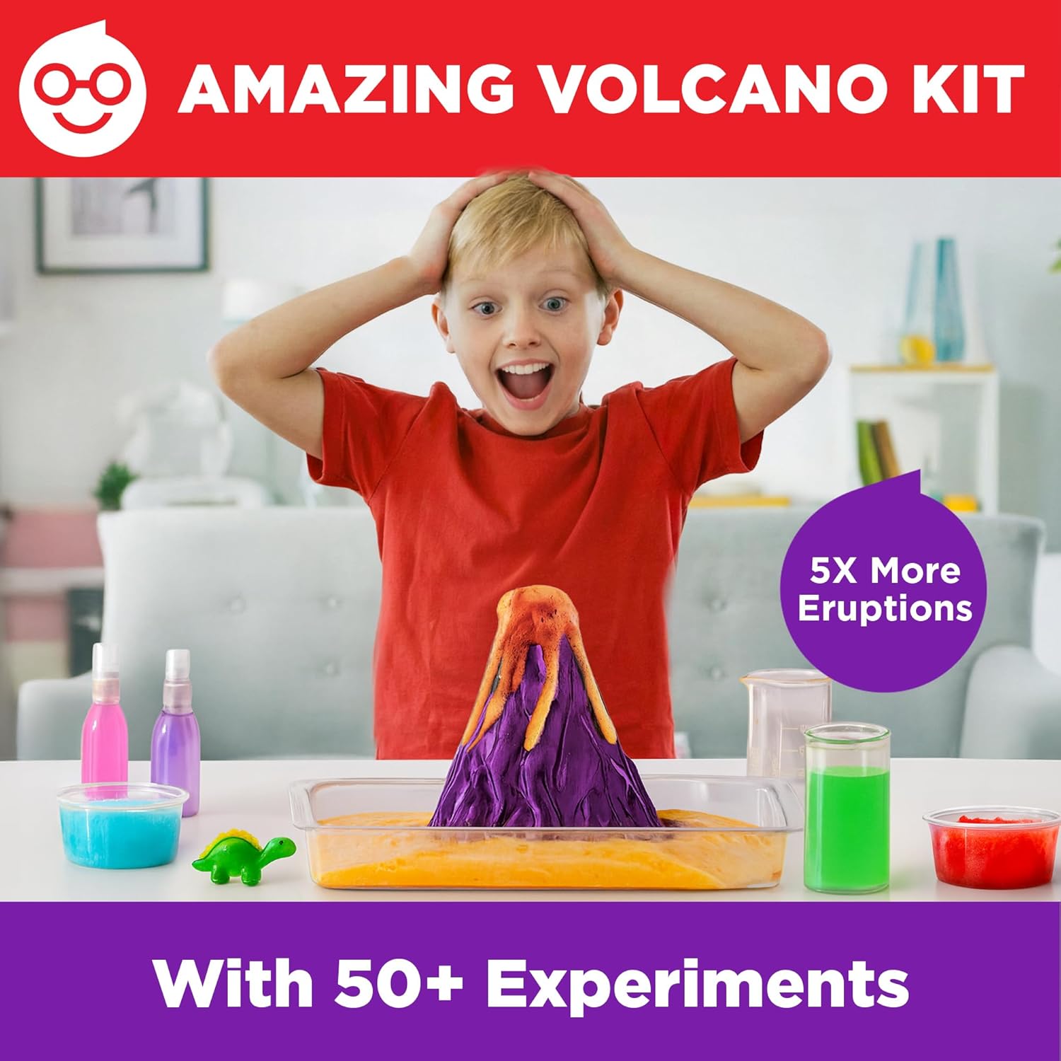 Doctor Jupiter Erupting Volcano Science Kit for Kids Ages 8+ | Birthday Gift Ideas for Boys 8-9-10-11-12 Year Olds | STEM Learning & Educational Science Projects