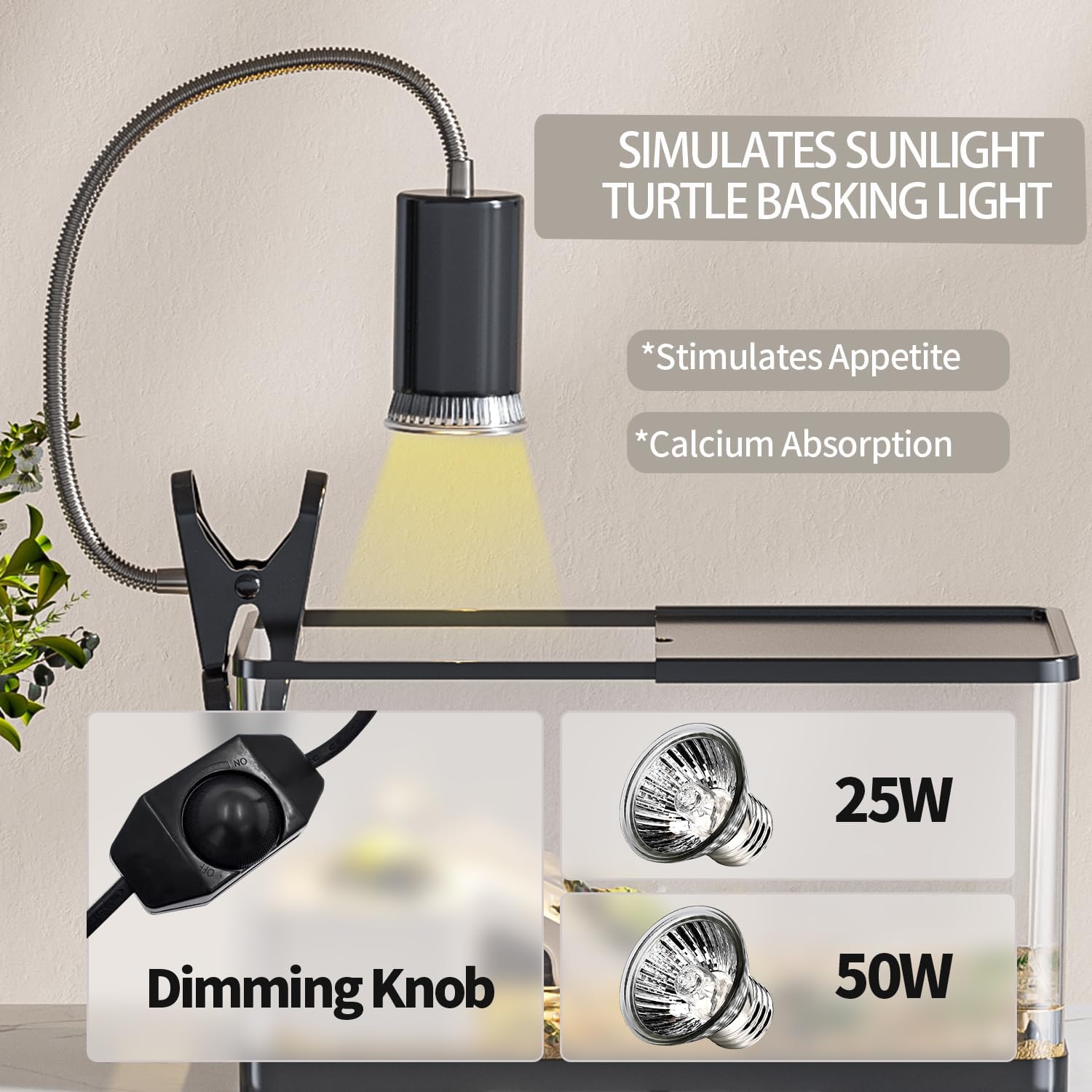 Turtle Tank Kit(Tank+Adjustable Light+5W Filter+Basking Platform),Upgraded 4.7 Gal Turtle Tank Starter Kit with UV Basking Platform Light for Crabs,Fishes,Amphibians,Reptiles(15.4 * 8.5 * 8.35 Inch)