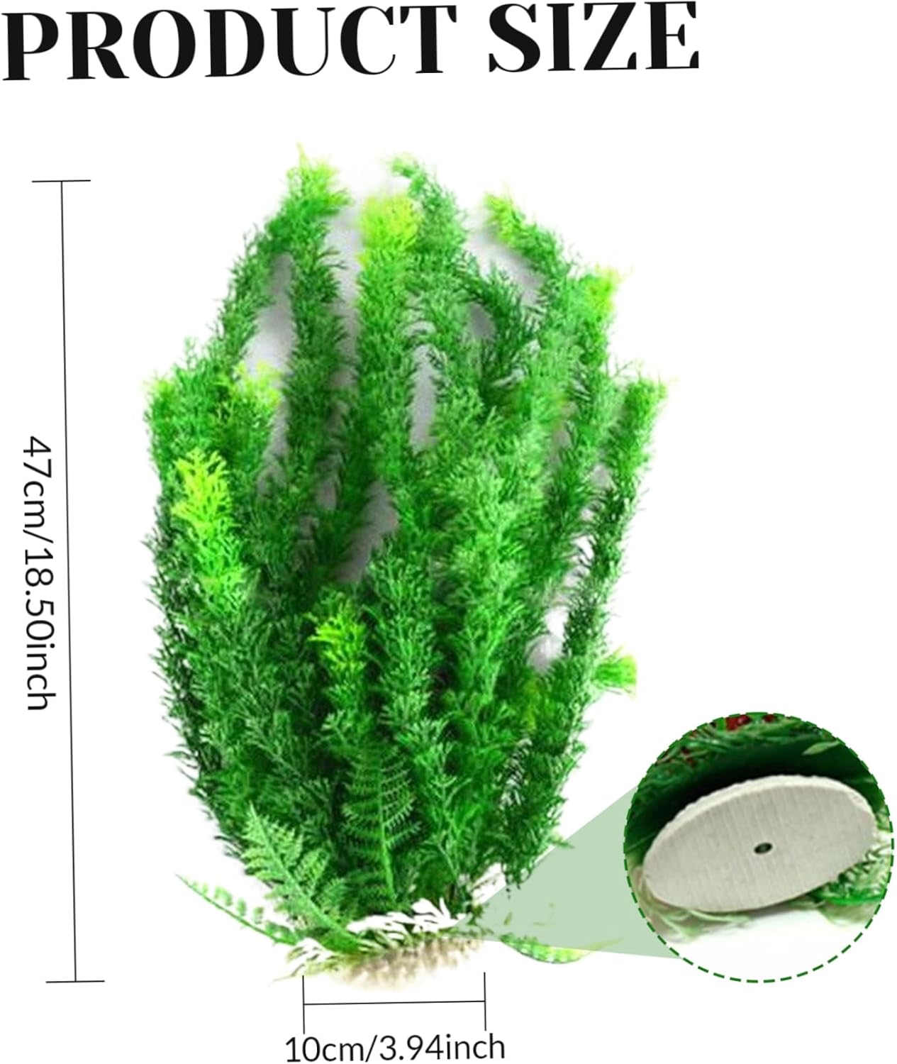 Aquarium Plants, 18.5x4 Fish Tank Plants, Artificial Aquatic, Plastic Fish Tank Plant Decorations