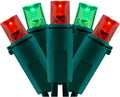 YULETIME 200 Red & Green Wide Angle LED Christmas Lights, 66 Feet Green Wire UL Certified 5mm Holiday String Light Set (Red & Green)