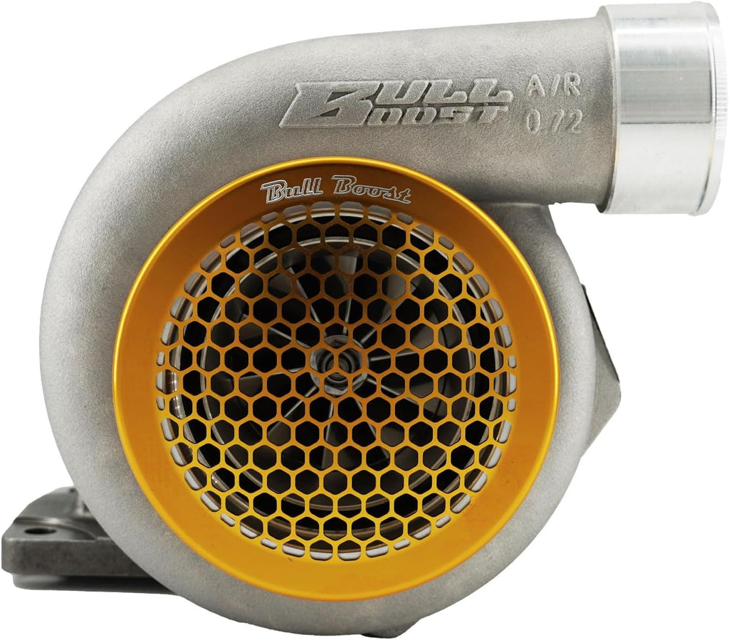Billet 4" Inch Turbo Inlet Guard Velocity Stack Adapter Bellmouth Intake Hex GOLD