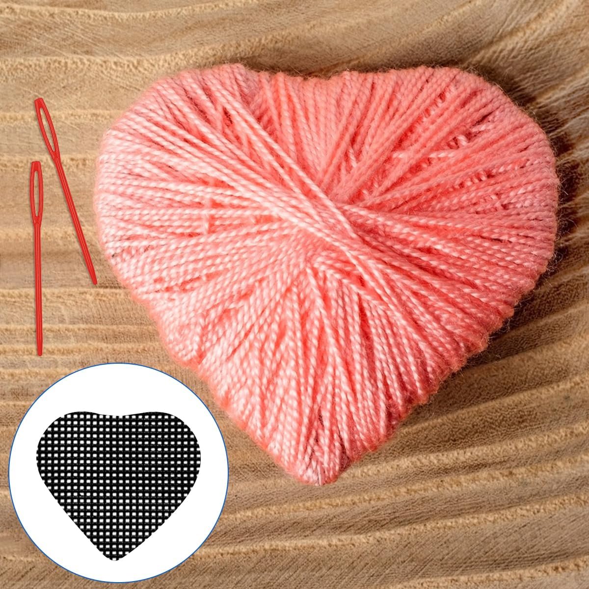 5 Pcs 7 Count Plastic Mesh Canvas Sheets for Embroidery Crafting - 10.2" x 13.2", Acrylic Yarn Crafting, Knit and Crochet Projects, Make Aquarium Dividers, with 5 Pcs Weaving Needles, Black