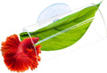 Acrylic Betta Hammock Tunnel, Betta Fish Tank Accessories & Aquarium Tunnel Decor, Fish Tank Hideout with Soft Faux Leaf Hammock, Beta Bed Resting Spot for Bettas (S Size — 3.14" × 1.57" OD)