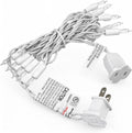 Mini Christmas Lights String Warm White Vintage Short Strand String Lights, Clear Bulbs Wire Fit Light up Christmas Decorations(10 Bulbs Connectable,5ft,White)
