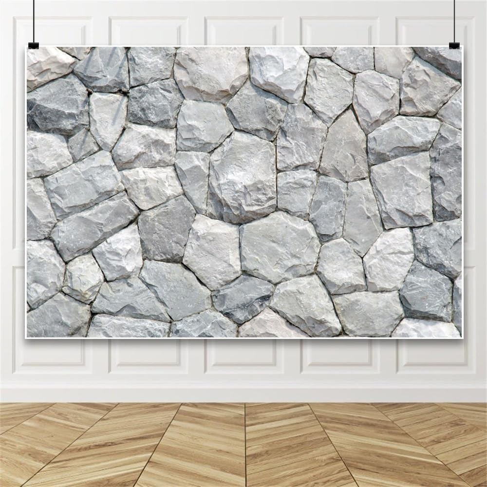 Yeele 10x6.5ft Vintage Stone Brick Wall Backdrop for Photography Retro Rustic Rock Stone Wall Background for Wedding Birthday Theme Party Decoration Kids Adults Portrait Photo Studio Shoot Props