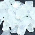 5LB Frosted Sea Glass Vase fillers Crushed Glass, Sea Glass Decor Ideal for Christmas DIY Craft, Aquarium Gravels, Home Decor Crushed Sea Glass Pieces for Beach Wedding, 0.7-3 Inch Clear