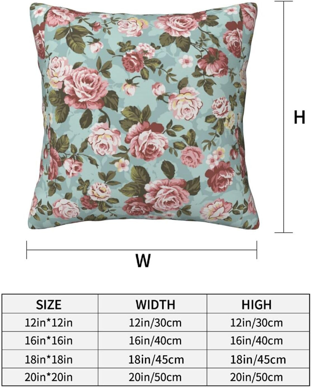 Blush Pink Rose Throw Pillow Covers Set of 2 Ultra-Soft All-Season Pillow Shams with Hidden Zipper,Durable for Sofa Bed Car Decor & Gift 18x18IN