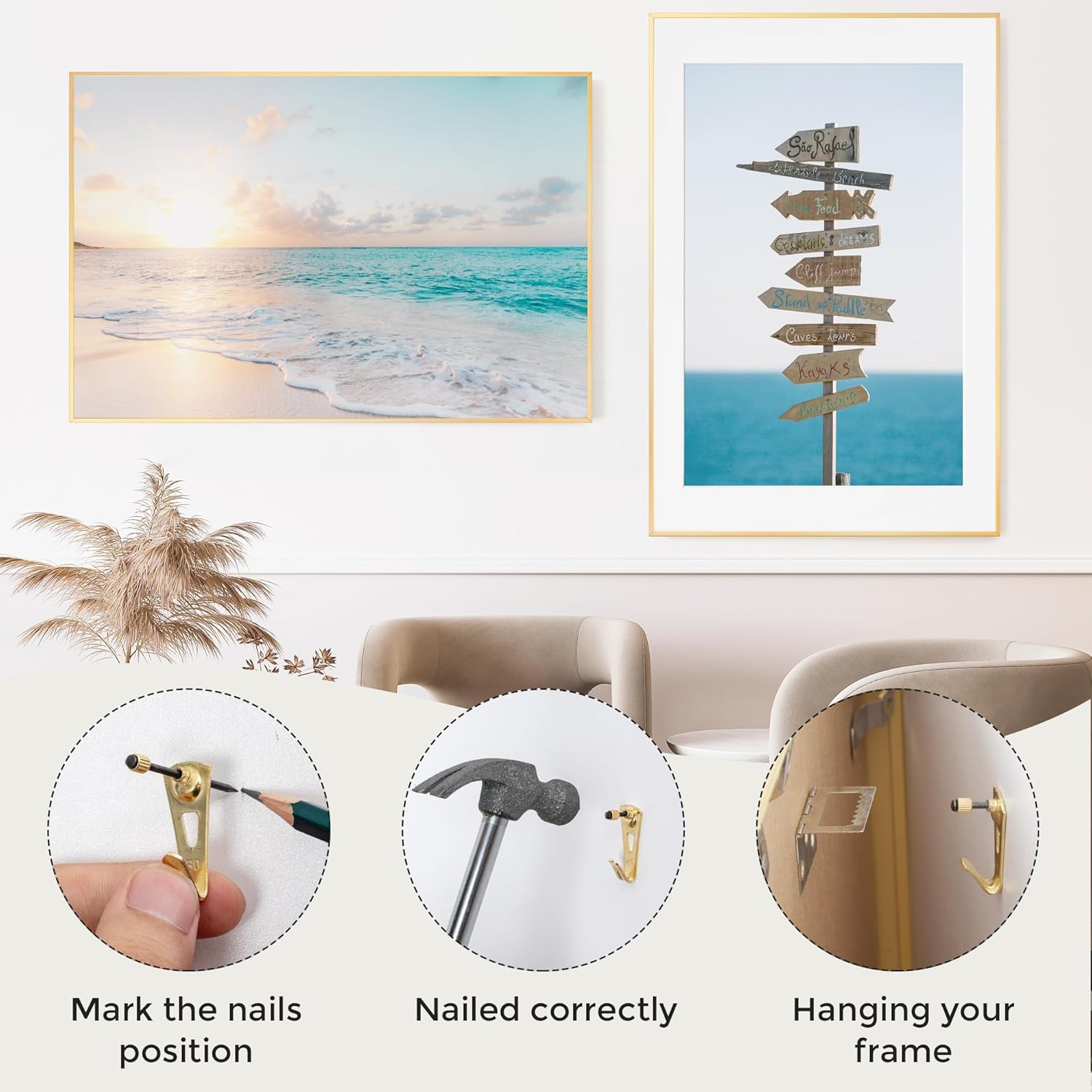 24x36 Metal Picture Frame with 20x30 Mat, Brushed Aluminum Finish, Tempered Glass Front, and Attached Hanging Hardware - Versatile Wall Display Frames for Vertical or Horizontal Orientation(Rose Gold,