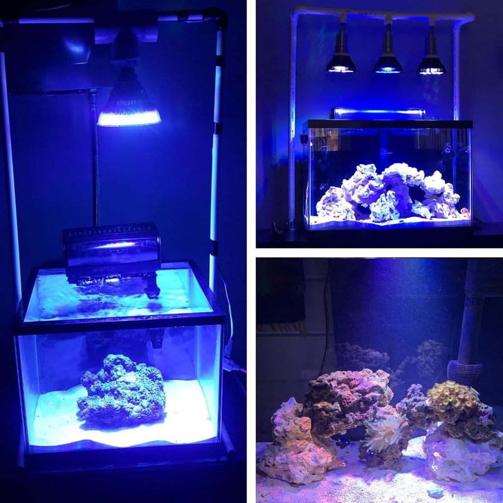 LED Aquarium Lights, Full Spectrum Aquatics Plants Grow Lamp, Lamp Refugium Light for Corals Marine Algaes Turtles Habitats