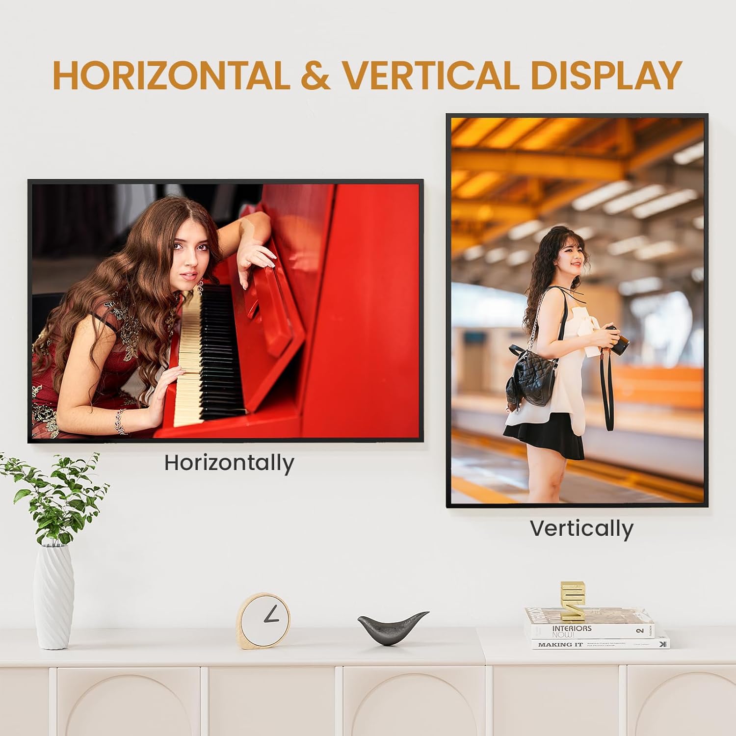 18x27 Aluminum Metal Picture Frame,Tempered Glass Black Large 18 x 27 Poster Frame for Puzzles Photos or Artwork to Wall Mount Horizontal or Vertical for Decorating House,Office,Hotel