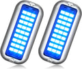 BASIKER BS1 Marine LED Boat Light (2x1200LM 27LED), 10-36V, 316 Stainless Steel, IP68, Air or Underwater, Surface Mount Designed for Cruise Ships, Yachts, Boats, Sailboat, Pontoon, Transom (Blue)