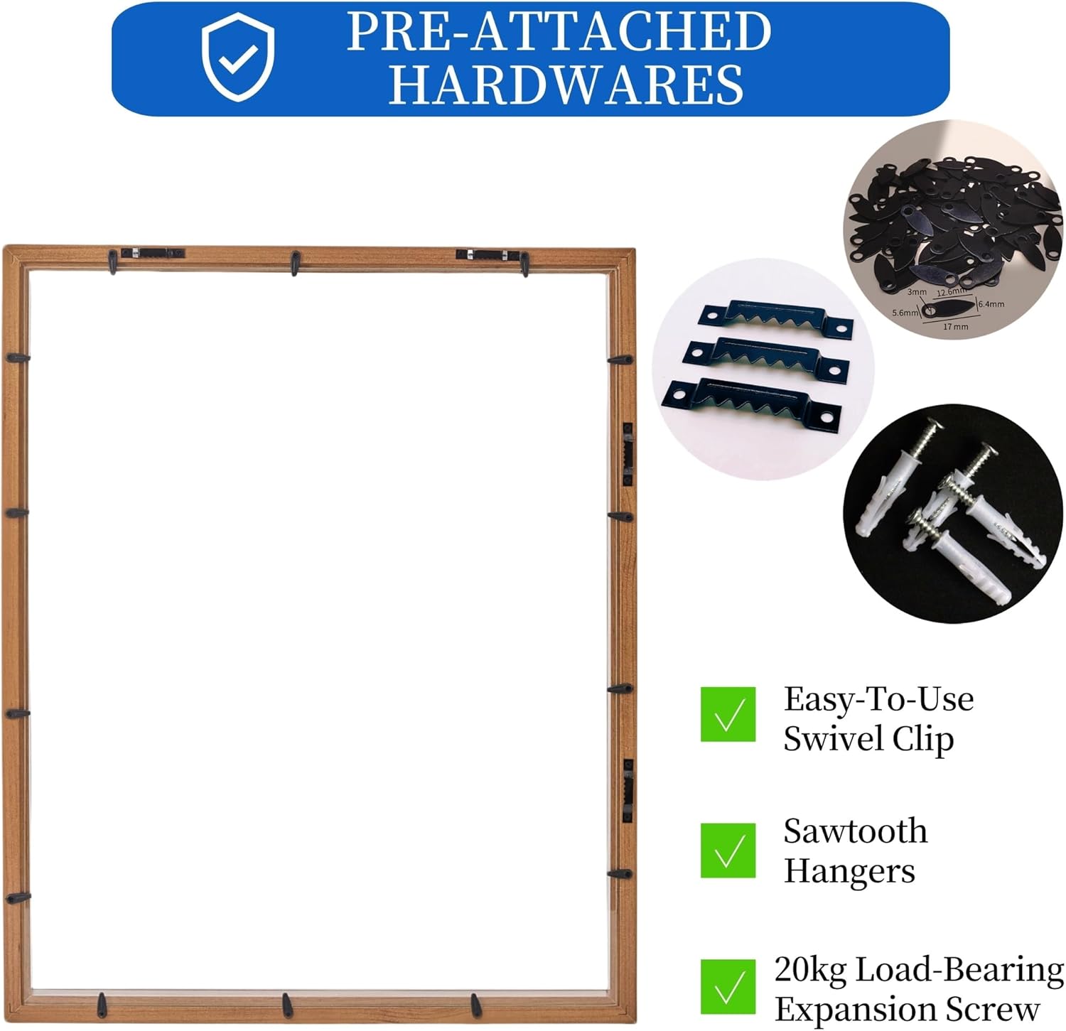 Floating Frames 16x20 Walnut Shadow Box Frame For Pressed Flower Floater Double Glass Pressed Flower Floating Frame 20x24 Bouquet Frames For Wedding Memory