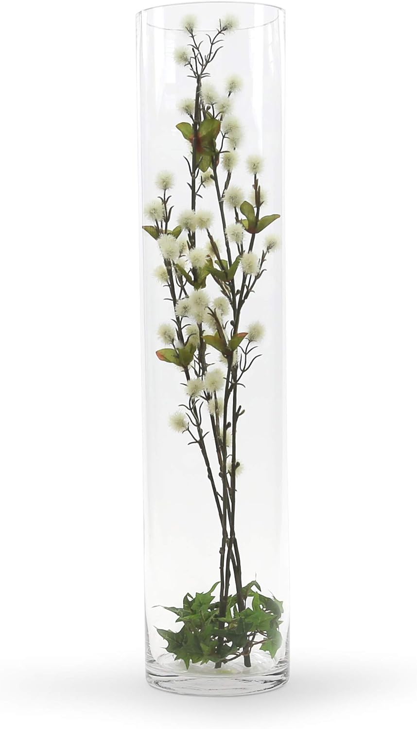 WGV Cylinder Vase, Width 6", Height 24", Clear Tall Glass Container Terrarium Candle Holder for Wedding Centerpiece, Party Event, Home Office Decor, 1 Piece