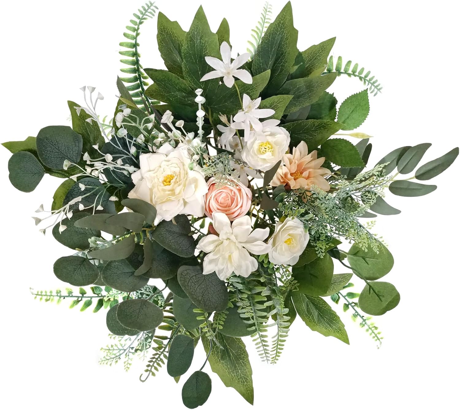 Greenery for Centerpieces, 48pcs with 8 Kinds of Fake Greenery Faux Greenery Stems, for Wedding Vase Bouquet Table Centerpieces and Spring Floral Arrangement Decor