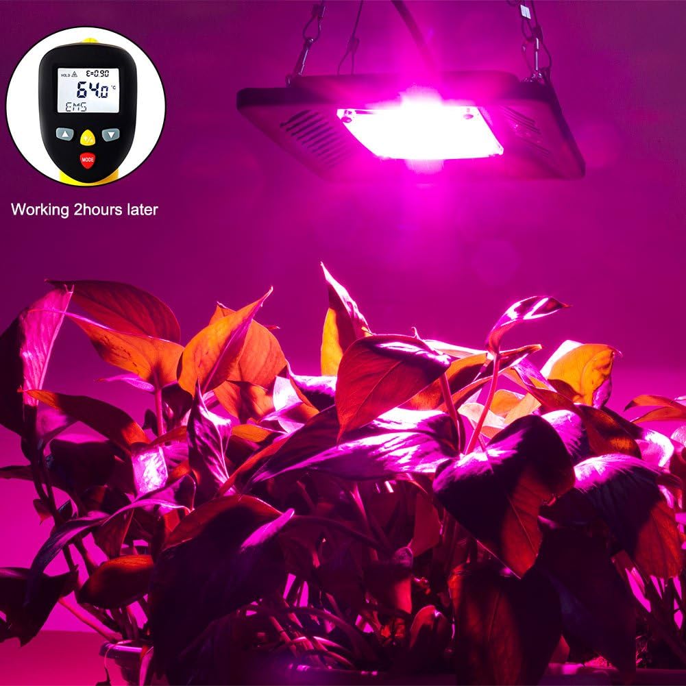 Full Spectrum LED Grow Lights for Indoor Plants, CANAGROW Waterproof COB Outdoor Grow Light, Plant Growing Lamps Refugium Light for Saltwater Aquarium, Heating Lamps for Plants Seeding, Veg, Blooming