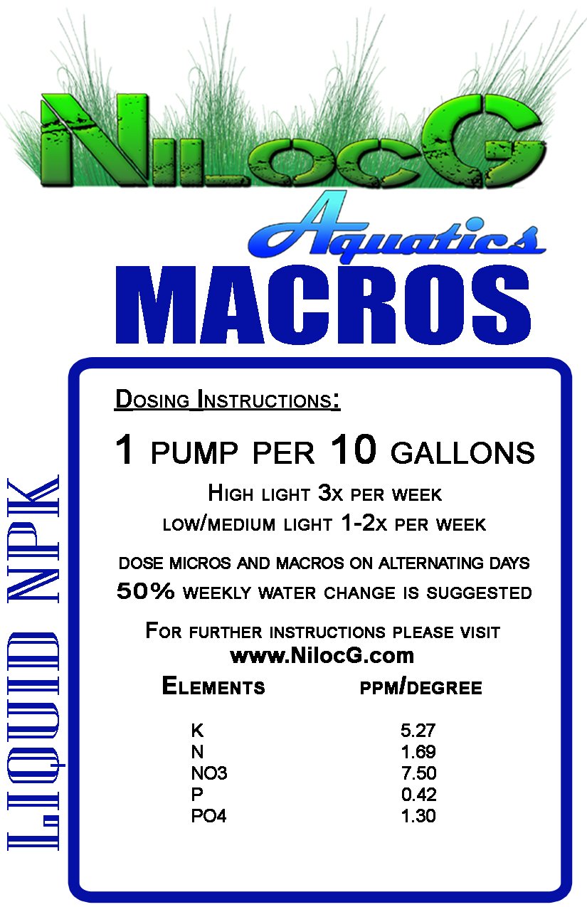 NilocG Aquatics | Liquid NPK+M | 500ml Bottles | Highly Concentrated Aquarium Plant Fertilizer for Demanding Planted Tanks