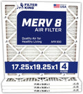 Filter King 17.25x19.25x1 Air Filter | 4-PACK | Carbon MERV 8 HVAC Pleated A/C Furnace Filters | MADE IN USA | Actual Size: 17.25 x 19.25 x .75"