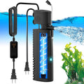 AquaMiracle Aquarium Filter with U - V Light & Pre-Filter Sponge, Fish Tank Filter with Timer for Green Water, Green Clean Machine Turtle Filter with Aeration for Aquarium and Pond 20-70 Gallon