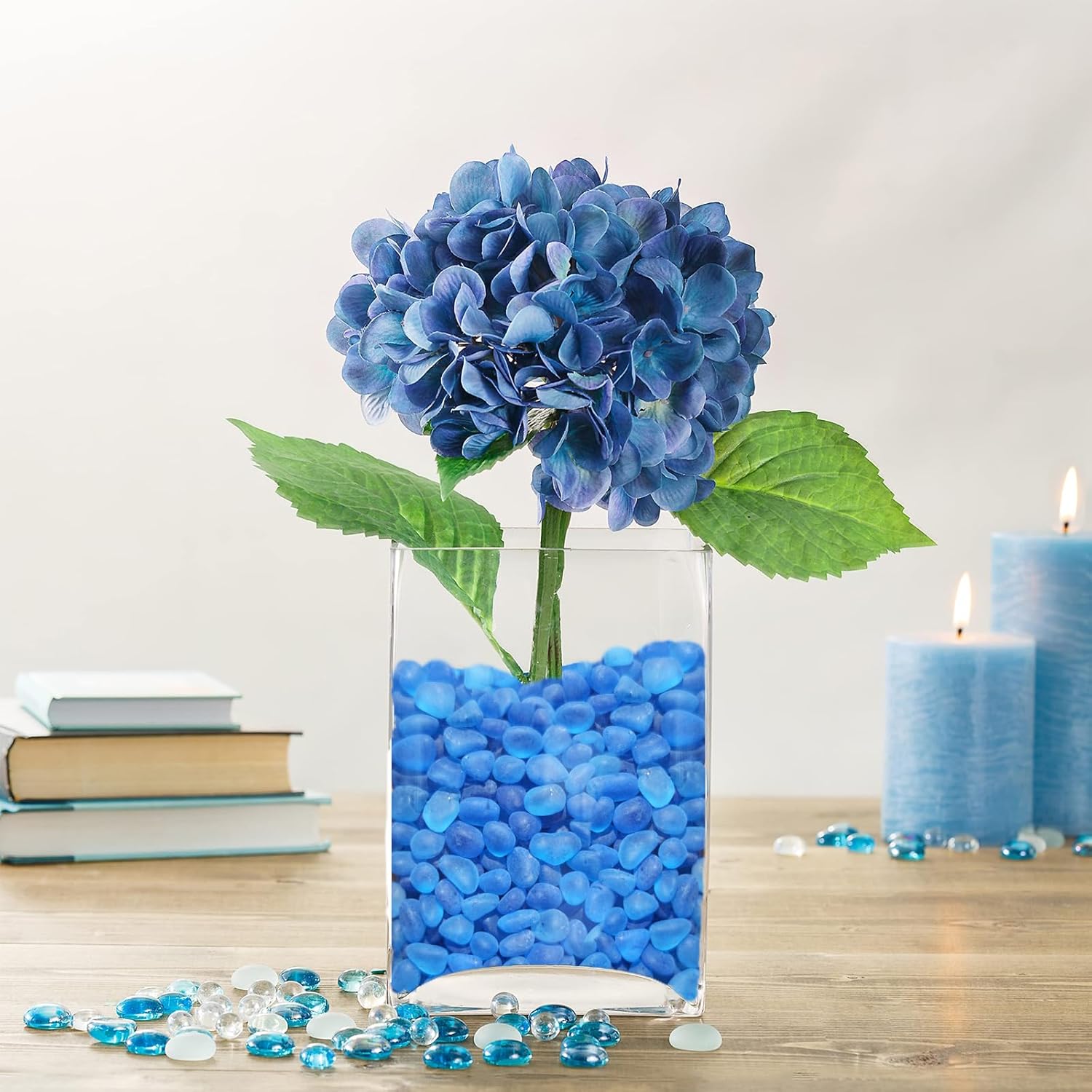 Sea Glass Stones - 2.9LB/46.4oz Aquarium Frosted Glass Pebbles Gemstones - Perfect for Aquarium Rocks, Fish Tank Gravel, Vase Fillers, Seaglass DIY Crafts, and Home Decor