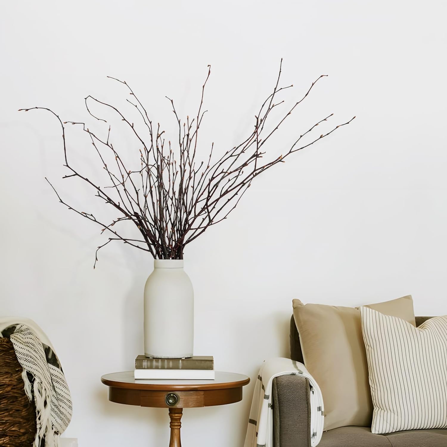 200 Pcs Real Dried Birch Branches, 17 Inch Natural Birch Twigs Tall Birch Tree Sticks for Decorative Vases, Crafts, DIY Floral Arrangements Wreath Wedding Centerpiece Home Decor