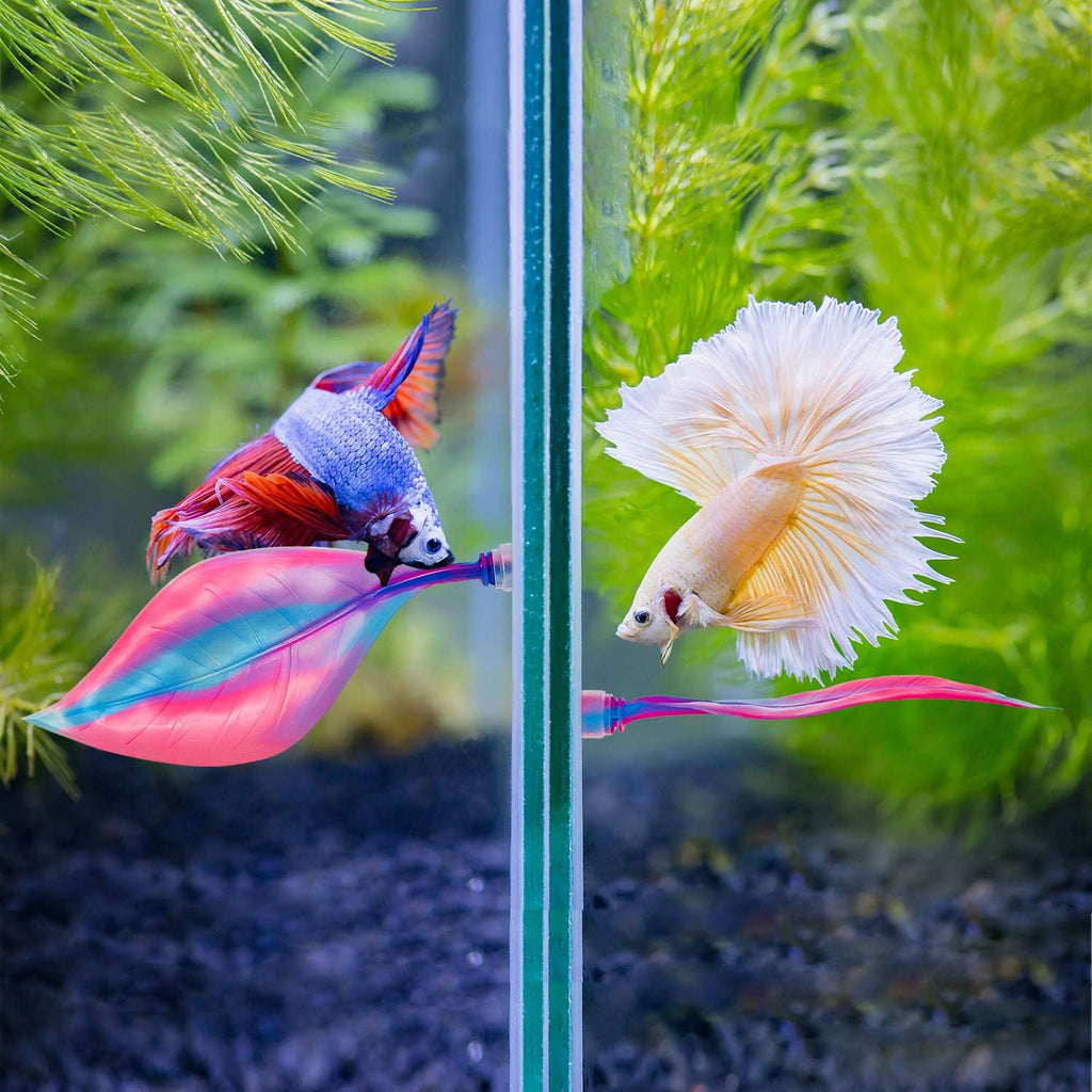 WILLBOND 2 Pieces Silicone Betta Fish Bed Leaf Hammock Betta Fish Tank Accessories, Practical Resting Spot, No Bpa, Comfortable and Safe