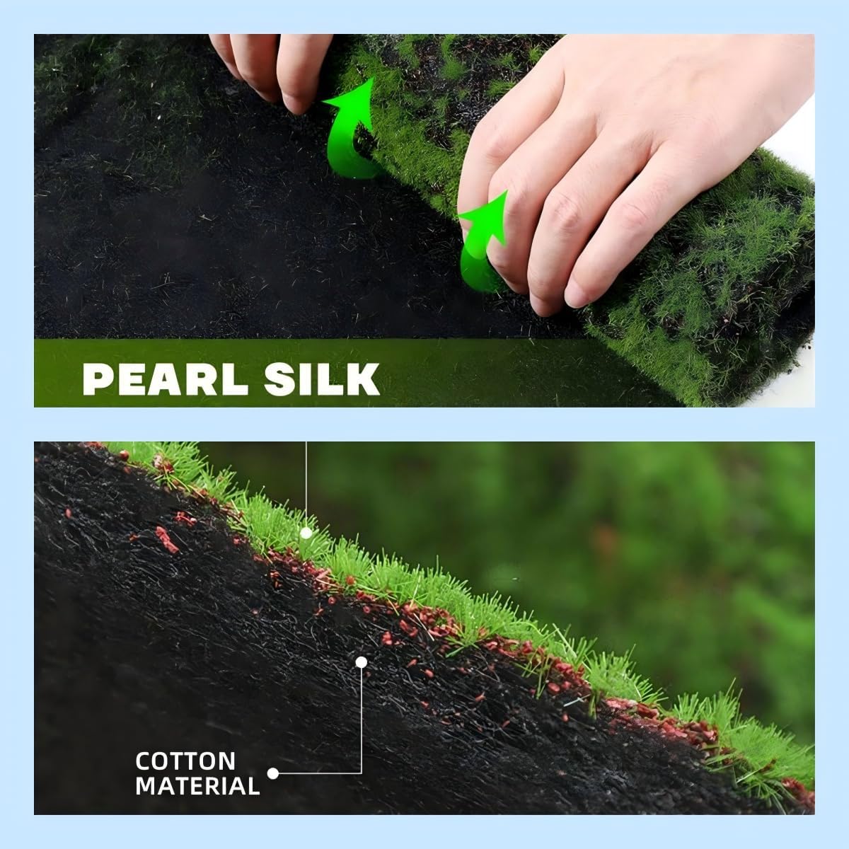 Sheet Moss Mat - Realistic Fake Moss Carpet-Blanket for Indoor/Outdoor Decor | No-Maintenance Green Cover for Walls, Gardens & Tabletops