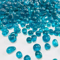 Glass Stones, 0.85LB/385g Pine Green Glass Rocks for Vase, Aquarium Pebbles for Fish Tank, Sea Glass Rocks for Vase Filler Craft