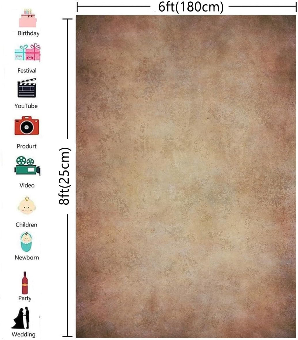 6x9ft Brown Rust Abstract Photography Backdrops Mottled Background