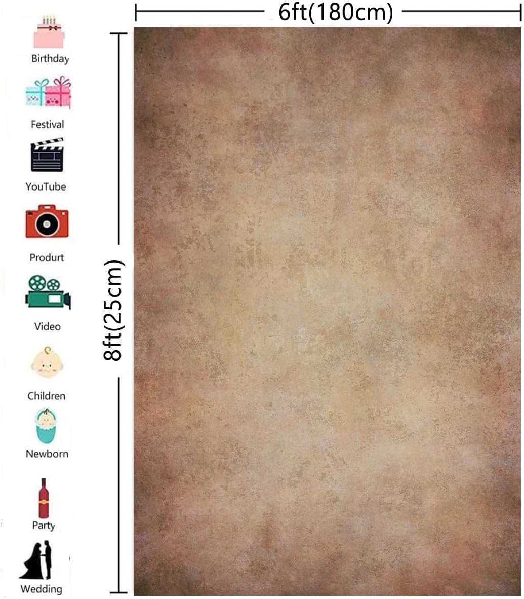 6x9ft Brown Rust Abstract Photography Backdrops Mottled Background