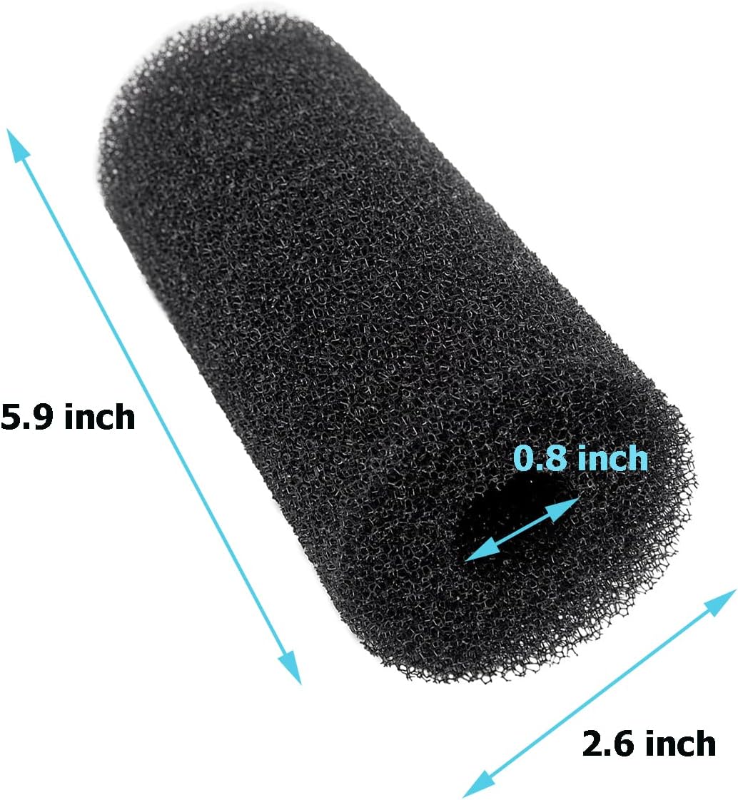 5.9″ Pre-Filter Foam Replacement Sponge Filtration Kit for Pond Aquarium Fish Tank, 2 Pack