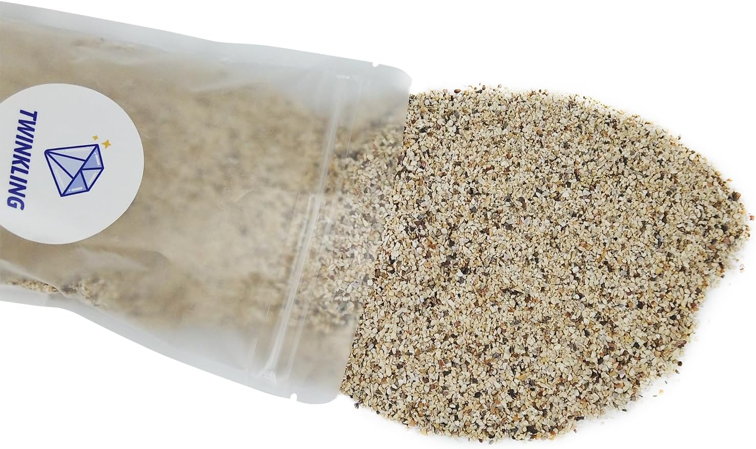 TWINKLING Silica Sand, Aquarium Sand, Horticultural Sand, Vermiculite, Coarse Sand for Plants, Fire Pit, Aquarium, Fish Tank, Resin Art, DIY Craft, Vase Filler, Home Decor, 410g/14.5oz (16-30 Mesh)