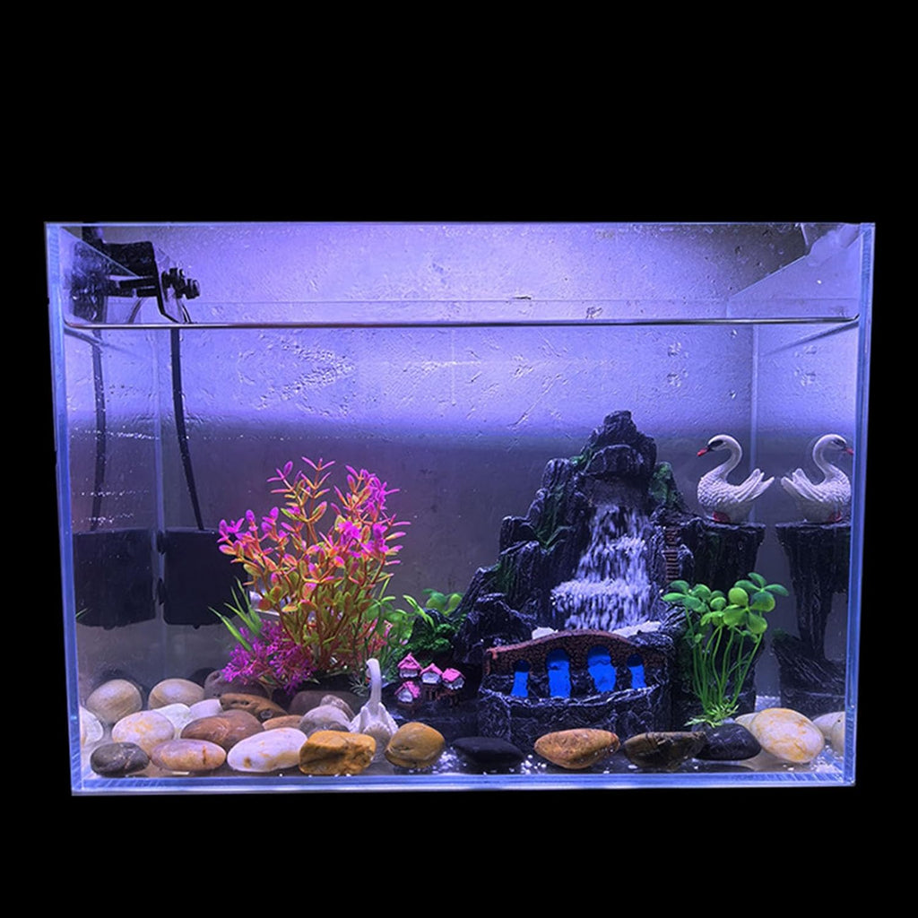 Aquarium Dynamic Waterfall Aquariums Decorations Art Terrarium Habitat Ornaments Photo Props Waterfall Fish Tanks Ornaments