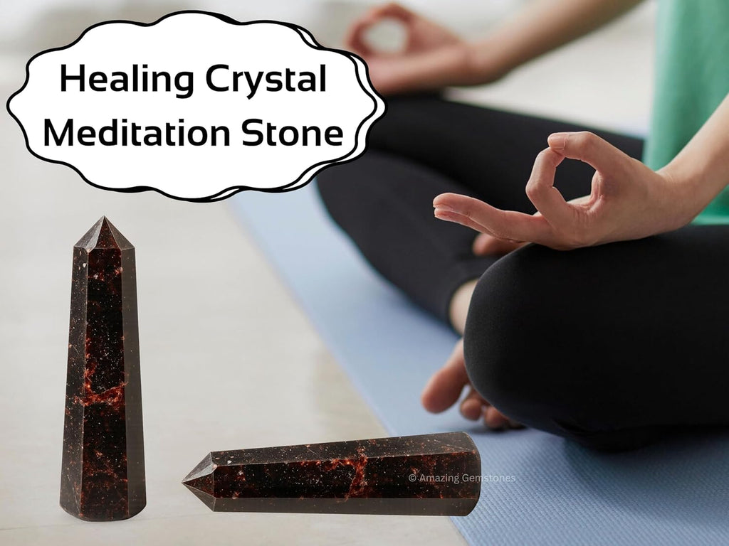 Amazing Gemstone Garnet Crystal Towers - Natural Healing Crystal Point Obelisk for Reiki Healing and Crystal Grid (2 Inch to 3 Inch)