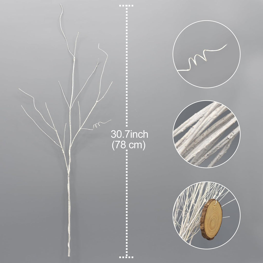 ChopiLine10PCS Lifelike Curly Willow Branches for Tall Vase Fillers Artificial Branches Bendable Twigs, 30.7 Inches Fake Branches Dry Flowers Stems DIY Fall Branches Home Farmhouse Vase Decor