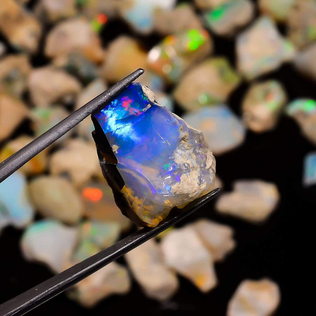 100 cts Ethiopian Opal Raw, Fire Play Opal, Opal Supply, Jewelry Making Stones, DIY Crystals, Chakra Opal, Healing Opals, Birthstone, Good Luck Gemstones, Opal Rough