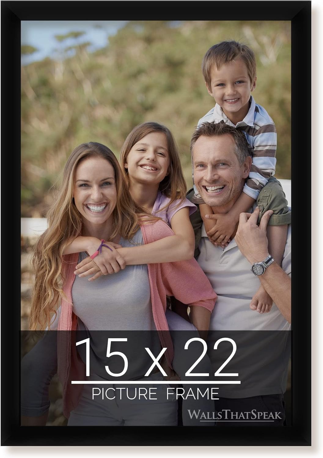 wallsthatspeak 15x22 Black Picture Frame for Puzzles Posters Photos or Artwork
