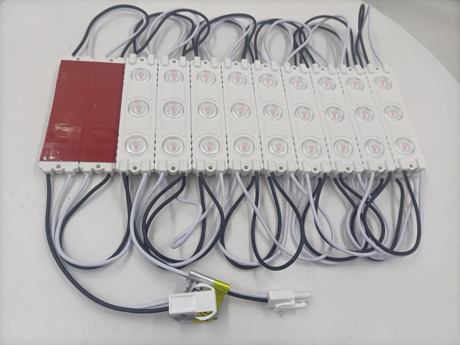Q QINGCHEN 110V AC 3.0W Red LED Module Strip Decorative Light for Letter Sign Advertising Signs with Tape Adhesive Backside (80pcs Pack,Red)