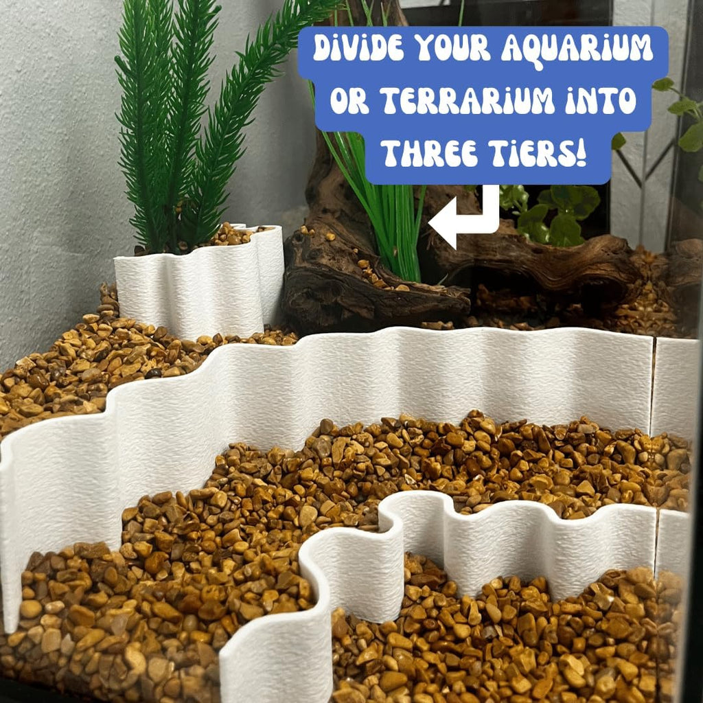 Chatelet REEFSHAPE Aquarium or Terrarium Substrate Cliffs Combo Pack | Separate Substrate Layers in Aquariums or Terrariums to Create Cliffs & Depth | Made in USA (Cliff Combo, White)