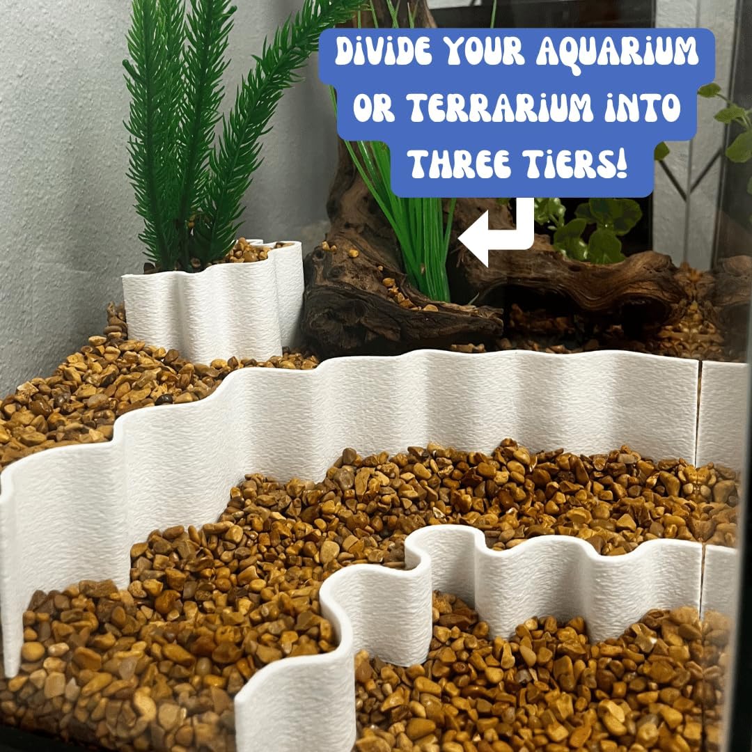 Chatelet REEFSHAPE Aquarium or Terrarium Substrate Cliffs Combo Pack | Separate Substrate Layers in Aquariums or Terrariums to Create Cliffs & Depth | Made in USA (Cliff Combo, White)