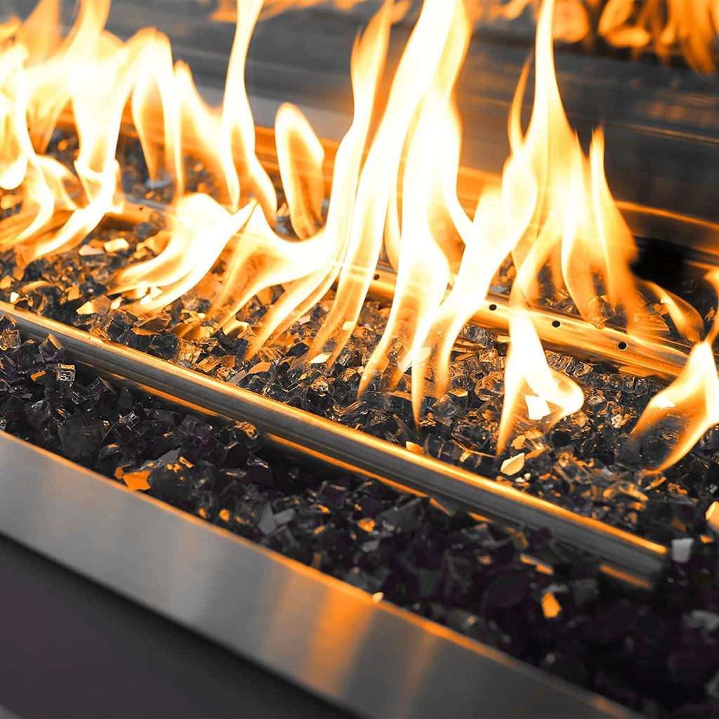 Onlyfire 10 pounds Fire Glass for Propane Fire Pit and Gas Fireplace, 1/4 Inch Reflective Firepit Glass Rocks for Fire Pit Table and Fire Bowl, High Luster Onyx Black