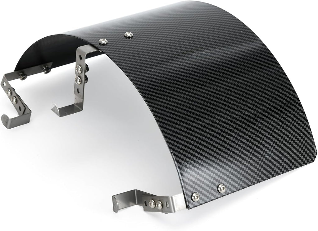 PTNHZ Universal Stainless Steel Air Intake Filter Cover Heat Shield Fits for 2.5-3.5" Cone or Cylinder Filter Carbon Fiber