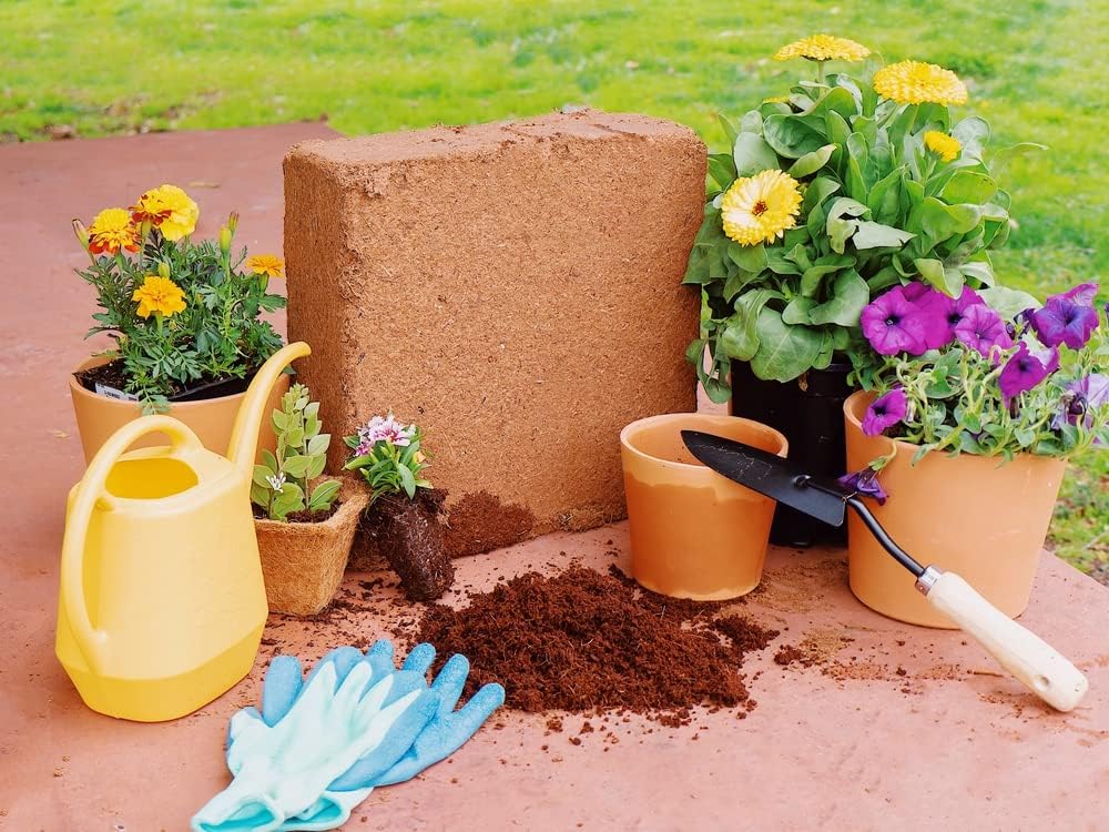 Coco Coir for Plants 1-Pack – 2.6 Cu. Ft. Compressed Coconut Coir Bricks, 10 lb. Organic, Low EC, pH Balanced Coco Peat for Indoor & Outdoor Gardening, Potting Soil, Indoor Plant Soil