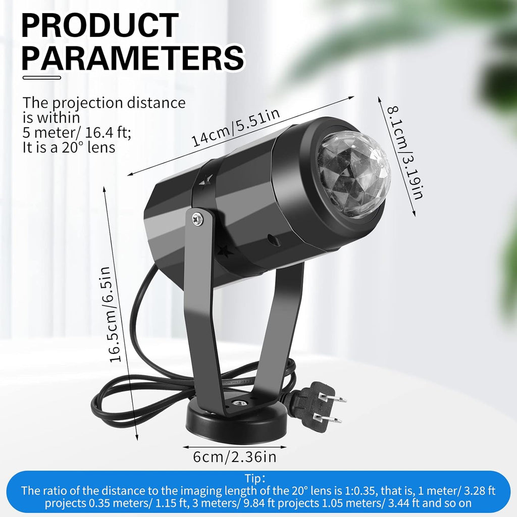 6 Pcs Water Effect Projector Light Christmas LED Ocean Wave Projector Water Wave Effect Night Light 360 Degree Rotating Room Lamp Lighting for Bedroom Under Sea Wedding Party Decoration (Blue)