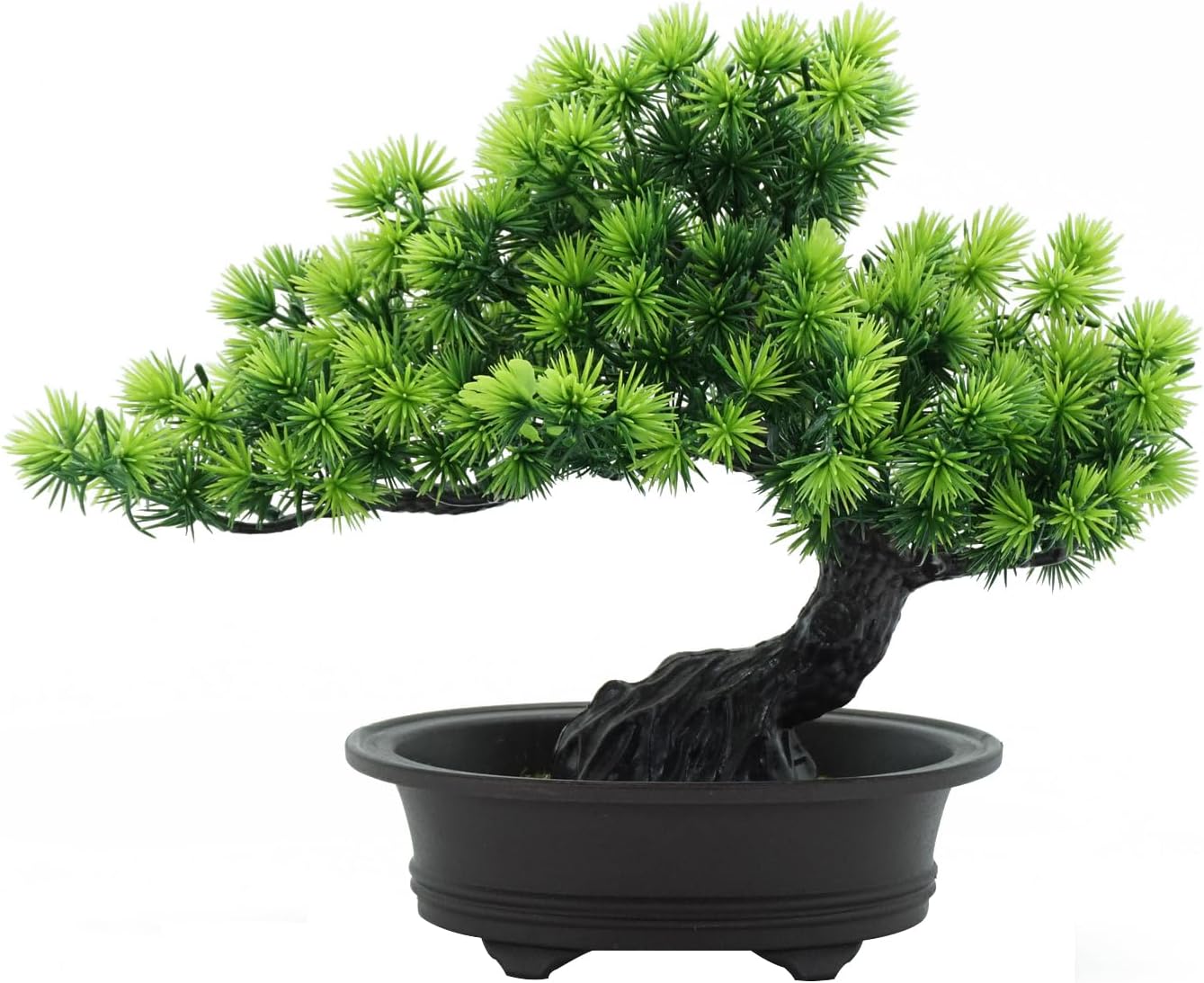 Artificial Plants Greenery Bonsai, Room Decor Fake Bonsai Tree for Home Decor Indoor Bookshelf Office Desk Bathroom Farmhouse Decor, Tall 9.5"