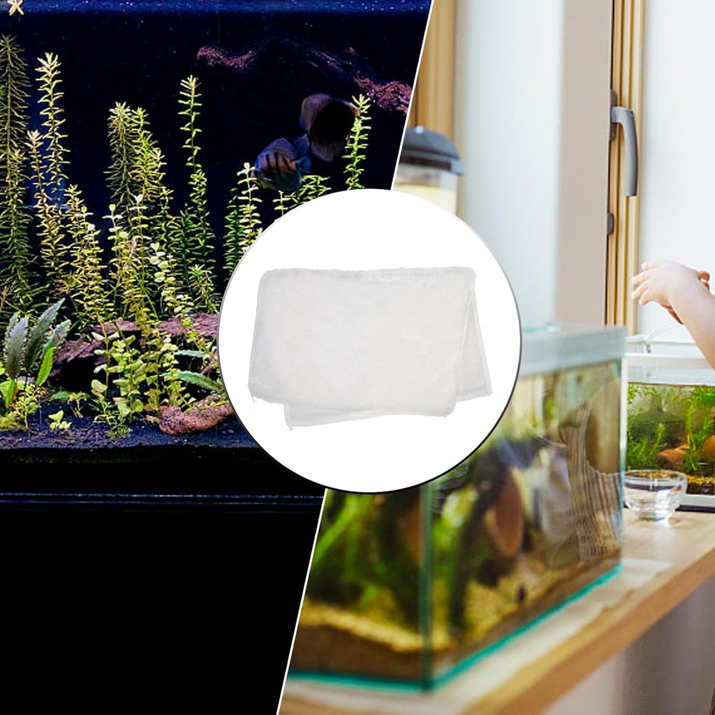 Toyvian Aquarium High Density Filter Bag Mechanical Filtration Media for Fish Tank Sumps and DIY Filters Reusable Washable Medium
