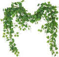 RECUTMS Artificial Vines Ivy Garland 2Pcs 6Ft Fake Hanging Vine Plants Faux Green Grape Leaves Greenery Indoor Outdoor Home Office Garden Wedding Jungle Beach Birthday Party Arch Table Spring Decor