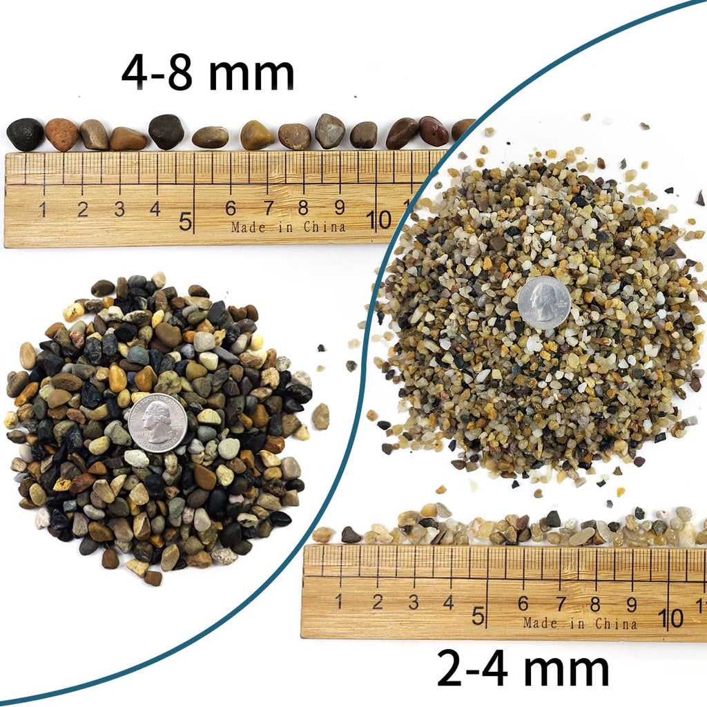10LB Coarse Sand,Colored Rocks Pebbles, Quartz Sand for Cactus Bonsai, Succulent Plant Bonsai Paving, Vase Filling Decoration, Natural Sand for Fish Tank Decoration Paving(2-4mm)