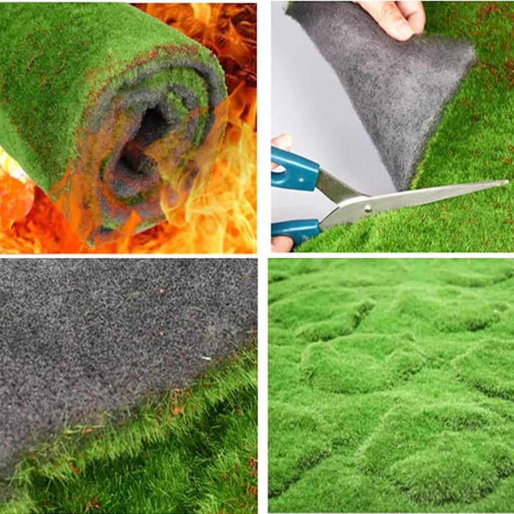Artificial Moss Mat 1x1m(3.2x3.2ft) DIY Fake Moss for Art Wall Florist Decor Balcony Deck Patio Backyard Indoor Outdoor Decor