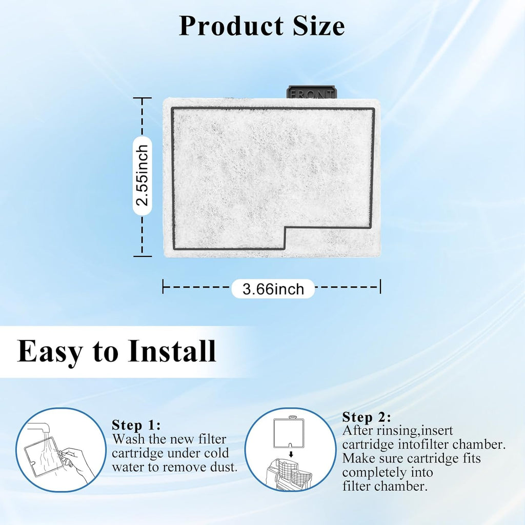8 Pack Small Filter Cartridges Compatible with Aqueon, Aquarium Fish Tank Filter Cartridges Replacement for Aqueon QuietFlow E Internal Power Filter Size 10 and 1/2.5/5 Gallon Minibow Aquarium Filters