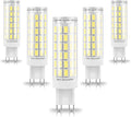 G9 Led Bulbs Replace 75 Watt 80W 100 Watt T4 Halogen,Daylight Cool Bright White 6000K,1000 lm,AC120V G9 8W LED Corn Light Bulb for Bathroom Vanity Ceiling Fan Wall Lighting,Non-Dimmable,5Pack